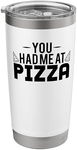 Pizza Lover Funny - You Had Me At Pizza Stainless Steel Insulated Tumbler - Product Image
