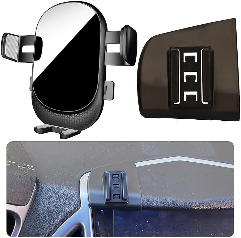 MikeHam Car Phone Holder for Cadillac SRX Auto Accessories [Only for 2013-2016 SRX] [Auto Lock Hands Free Cell Phone Mount Car fits for iPhone & All Smartphones] - Product Image