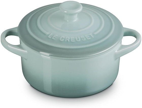 Le Creuset Stoneware Mini Round Cocotte, 24 oz., Sea Salt - Product Image