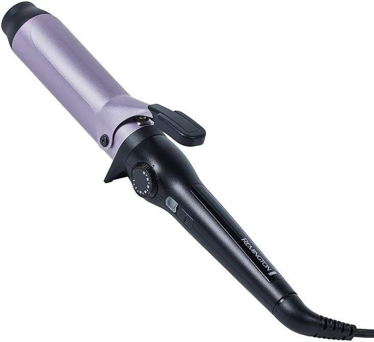 Remington Anti-Static 1.5-Inch Clipped Curling Iron with Titanium Protection, Fast Heat-Up, Ceramic Barrel for Big Voluminous Waves & Added Body, Auto Shut-Off - Product Image