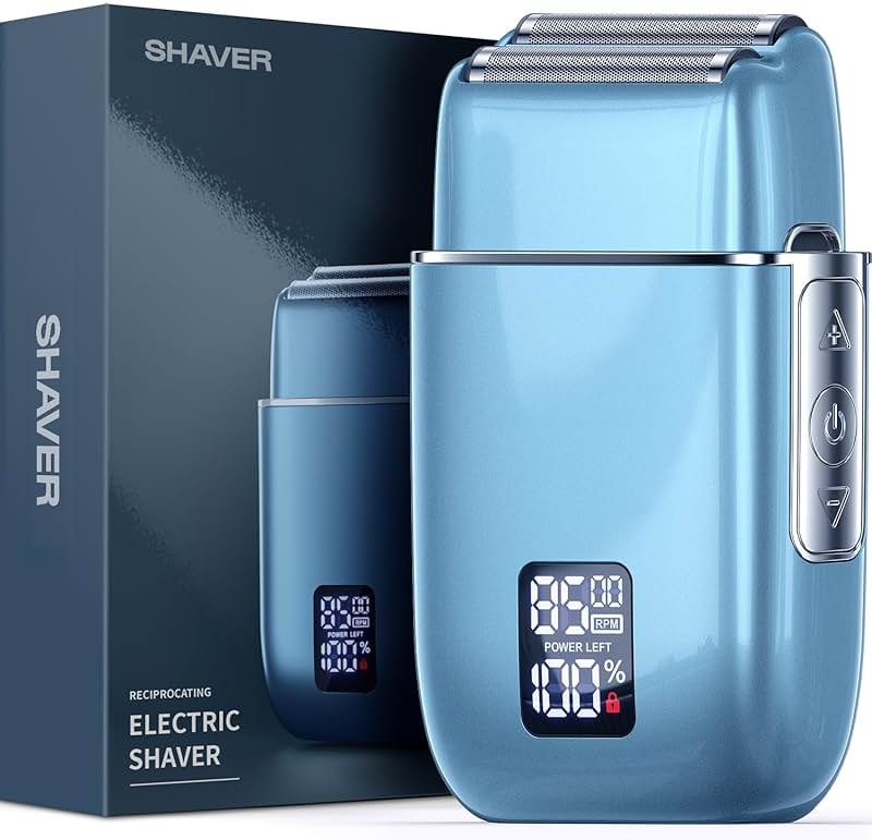 Electric Razor Electric Shaver for Men,Upgraded Foil Shaver with 3 Speeds, Double Floating Blade IPX7 Waterproof Wet/Dry LED Display USB Type C Rechargeable - Product Image