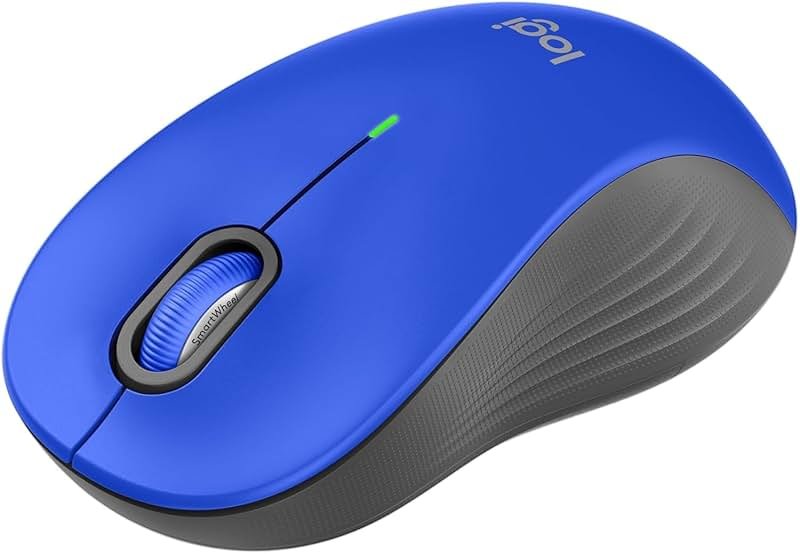Logitech - Signature M550 L Full Size Bluetooth Ambidextrous Mouse with Silent Clicks - Wireless - Blue (Renewed) - Product Image