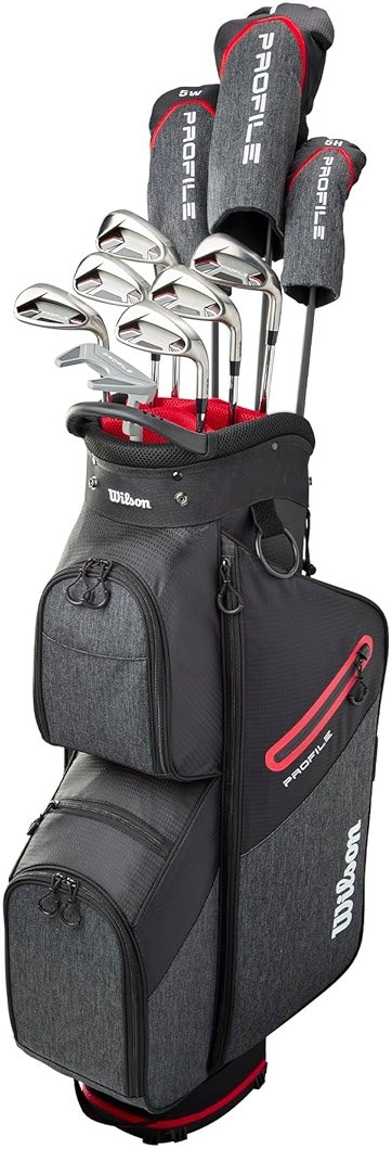 Wilson Senior Profile Complete Golf Set with Cart Bag - Right Hand, Senior, Red/Black/Silver - Product Image