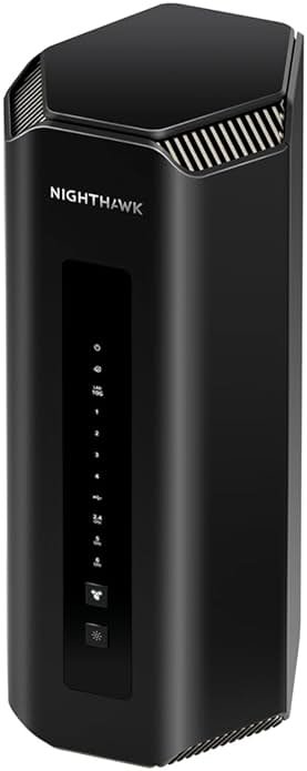 NETGEAR Nighthawk Tri-Band WiFi 7 Router (RS700S) - Security Features, BE19000 Wireless Speed (up to 19Gbps) – 10 Gig Internet Port - Covers up to 3,500 sq. ft., 200 Devices (Renewed) - Product Image