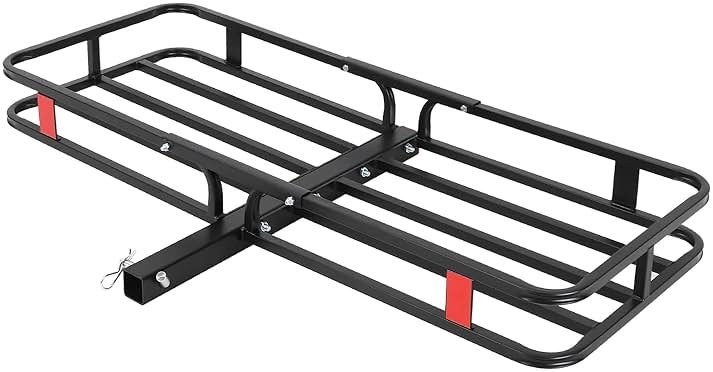 500 Lbs Capacity Hitch Mount Cargo Carrier Basket - Heavy-Duty Cargo Baskets, 53" x 19" x 6" Cargo Rack Rear Luggage Basket for Car and SUV - Product Image
