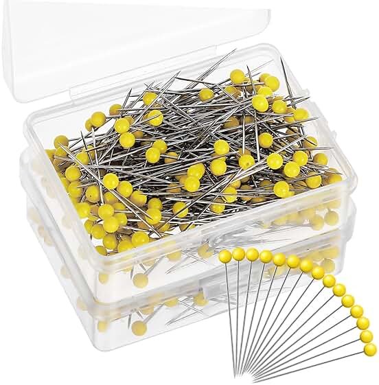 KALLORY Versatile Glass Head Pins 500 Straight Pins for Jewelry Making Dressmaking Crafts - Product Image