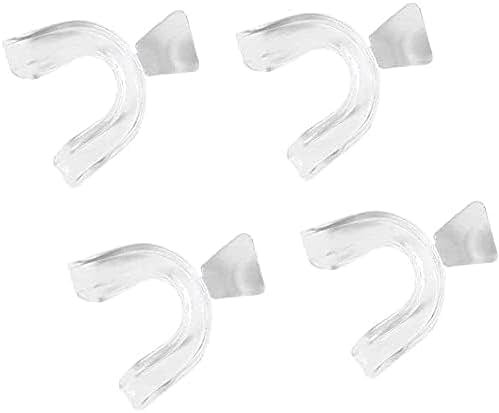 4Pcs Transparent Mouth Guard Silicone Grinding Guard Teeth Whitening Tray Sleeping Gum Shield for Sports Bruxism Bite Guard Easy to Use,Teeth Grinding Guards, Health and Household, Oral Pain Relief - Product Image