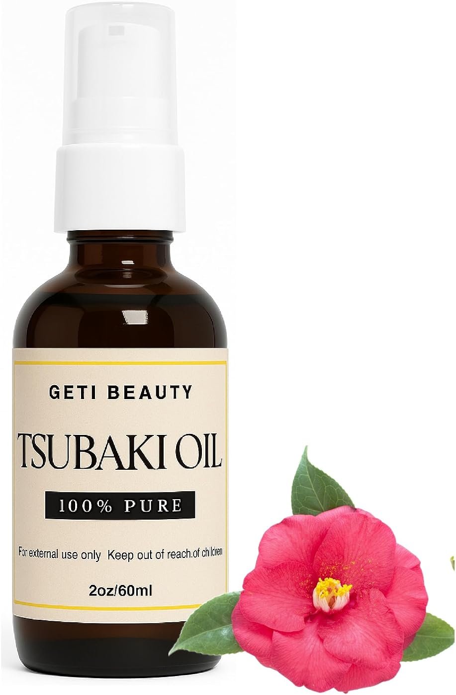 Tsubaki Oil 100% Pure for Hair, Skin & Nails – Pure Lightweight Japanese Beauty Secret - Non-Greasy Fast Absorbing Moisturizing Hair and Face Oil for Daily Care - Product Image