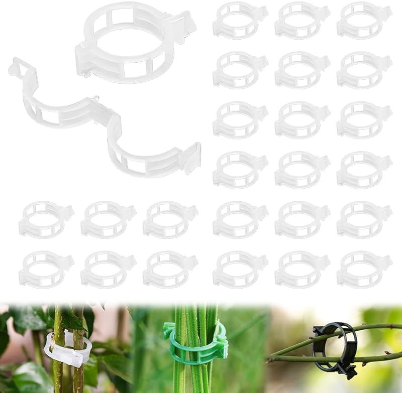 300 Pcs Plant Clips - Plastic Plant Clips for Climbing Plants,Reusable Plant Support Clips for Tomatoes, Vines,Cucumbers, and Climbing Plants,Gentle & Secure Garden Clips for Indoor & Outdoor Use - Product Image