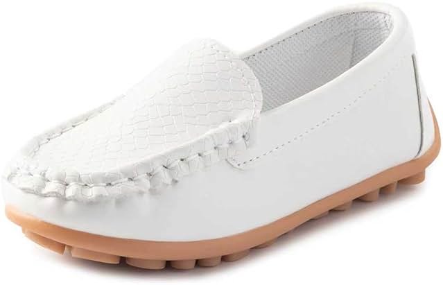Fudaolee Boys Girls Loafers Dress Flats Slip-On Oxford Casual Moccasins School Walking Boat Shoes(Toddler/Little Kid/Big Kid) - Product Image