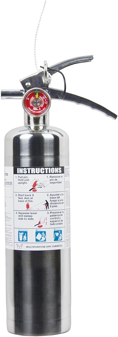 VICTORY Stainless Steel Fire Extinguisher 2.5lb ABC Dry Chemical Extinguisher for Home Office UL Listed - Product Image