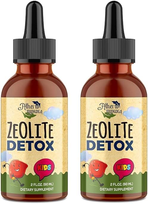 Atherionyxora Zeolite Detox for Kids - Detox Supplement, Gentle & Natural & Sweet-Tasting, Contains Clinoptilolite Zeolite, Vitamin C, Magnesium, and Zinc,120ml - Product Image