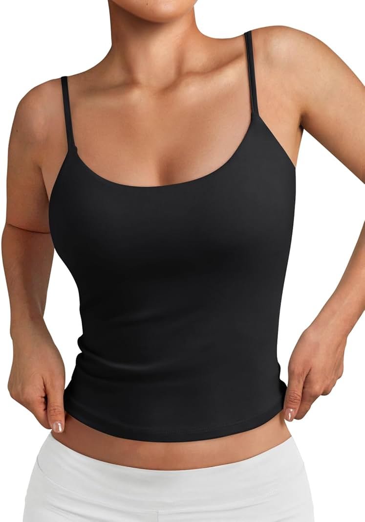 Trendy Queen Womens Summer Double Lined Adjustable Spaghetti Strap Tank Top - Product Image