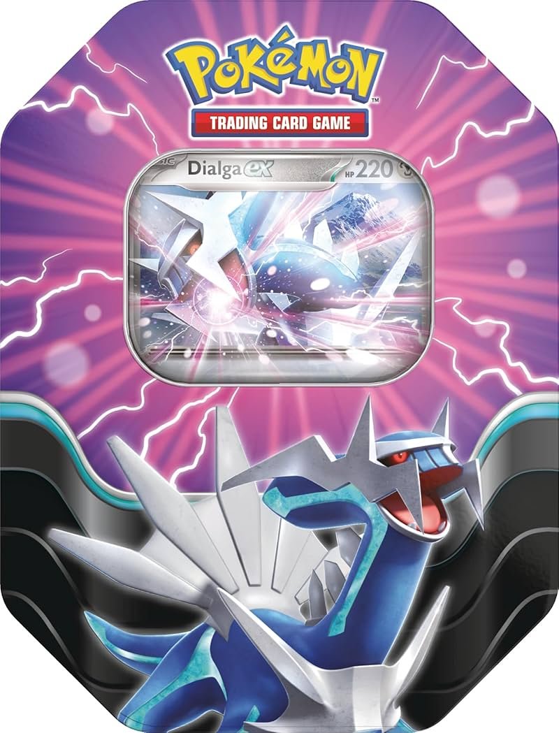 Pokémon TCG: Azure Legends Tin – Dialga ex (4 Booster Packs & 1 Foil Promo Card) - Product Image
