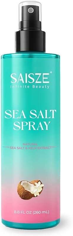 SAISZE Sea Salt Spray for Women, Travel Essentials, Beach Vacation Essentials, Textured Beach Waves & Volume for Curly Hair, Coconut Surf Spray, Gifts for Teen Girls, 8.8 oz - Product Image