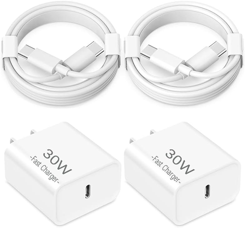 iPhone 17 Charger iPhone 16 15 Fast Charging 30W USB C Charger Block Type C Chargers 2 Pack 6FT Cord with iPhone 17/17 Plus/17 Pro/16 Pro Max/16/16 Plus/16 Pro/16 Pro Max/iPhone 15/15 Pro Max - Product Image
