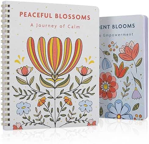Beautiful Adult Coloring Book Set of 2 for Relaxation - Affirmation and Inspirational Books Making it a Great Gift - Perfect Stress-Relieving Books Fun to Color for Women - Product Image