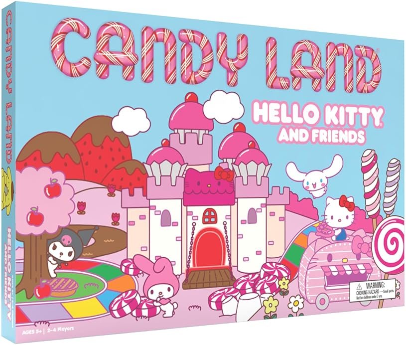 Candy Land: Hello Kitty & Friends Board Game, Play as Hello Kitty, My Melody, Cinnamoroll & Kuromi, Preschool & Family Board Game for Ages 5 +, 2-4 Players, Officially Licensed Sanrio Merchandise - Product Image