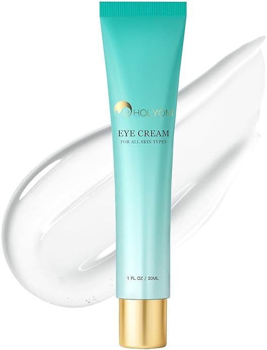HOLYOM Eye Cream for Dark Circles & Puffiness Reduces Eye Bags, Wrinkles & Fine Lines | Hydrating Under Eye Care for Women - Product Image