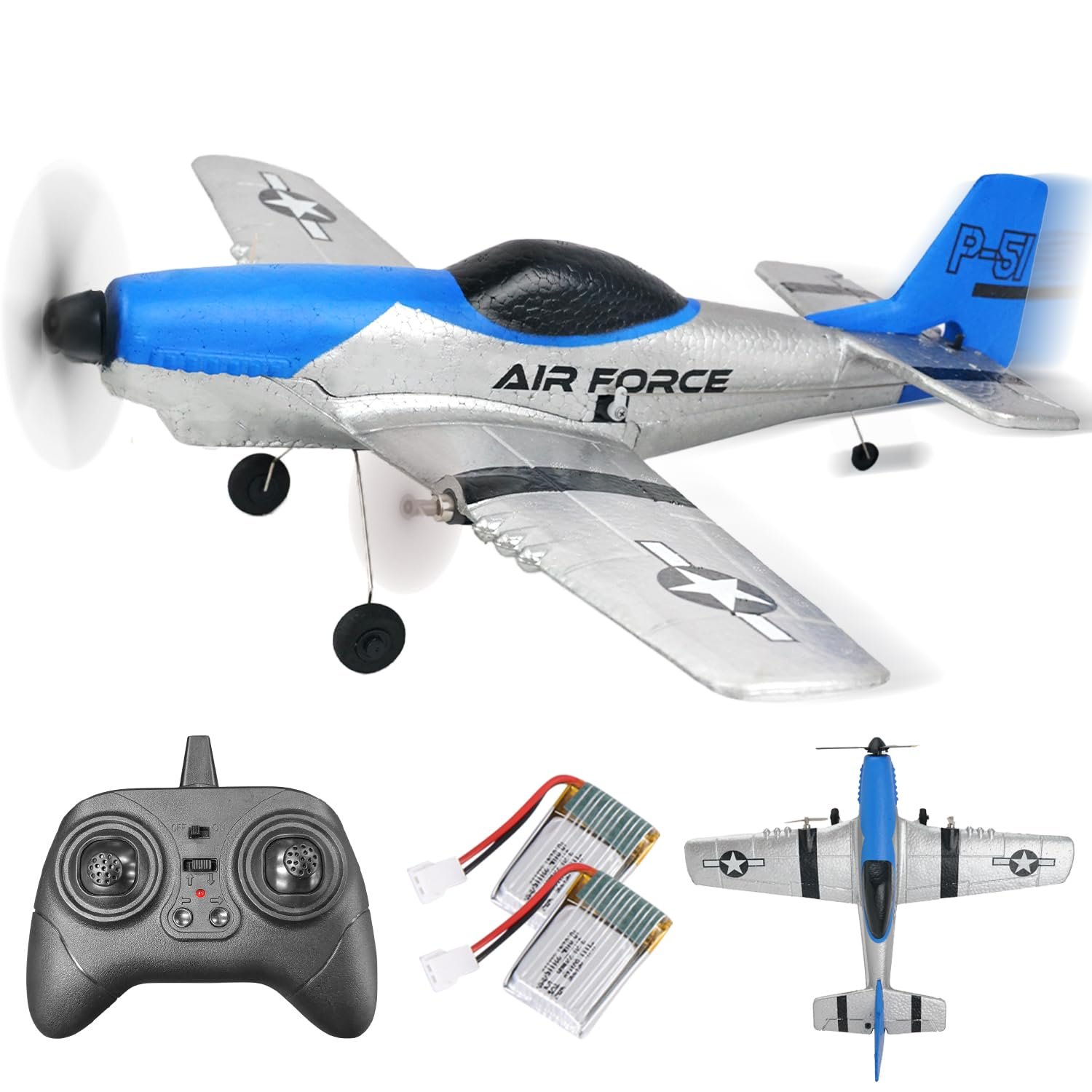 BEZGAR RC Plane, Drones for Kids, 6-axis Gyro Remote Control Airplane, RC Helicopter, Easy Control for Beginners Toys - Product Image