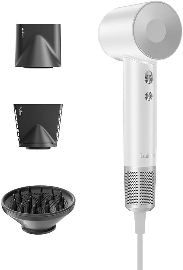 Laifen Swift Special Hair Dryer, High Speed 200M Ionic Blow Dryer with 110, 000 RPM Brushless Motor for Fast Drying, Low Noise, Hairdryer with Magnetic Nozzles, HD501 - Product Image