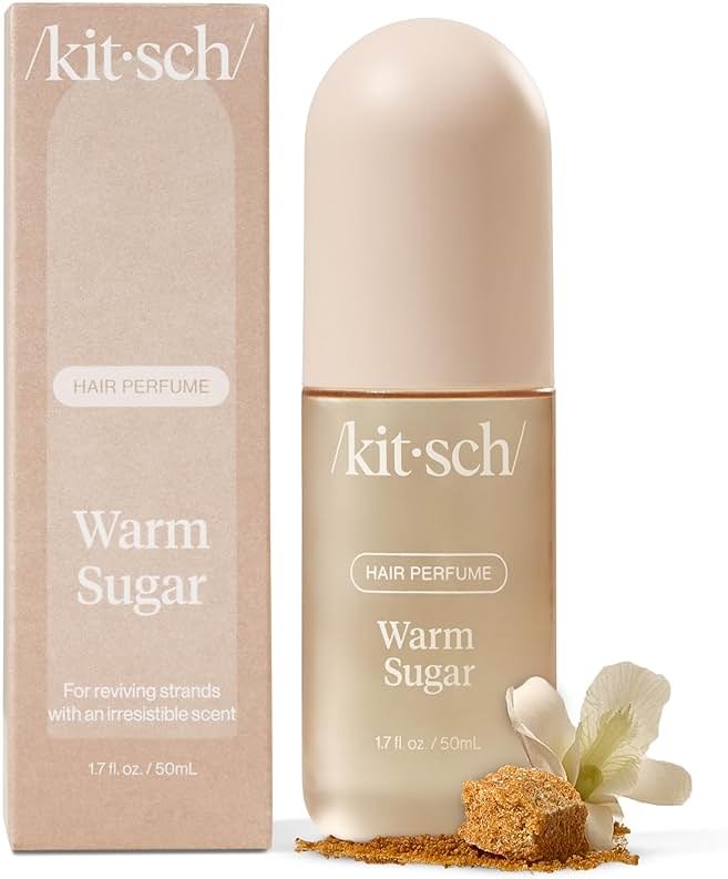 Kitsch Hair Perfume for Women - Warm Sugar | Clean, Deodorizing & Patented Odor-Eliminating Technology Hair Spray & Body Mist - Freshen Hair, Body & Pillows - Pink Grapefruit & Vanilla Scent - 50mL - Product Image