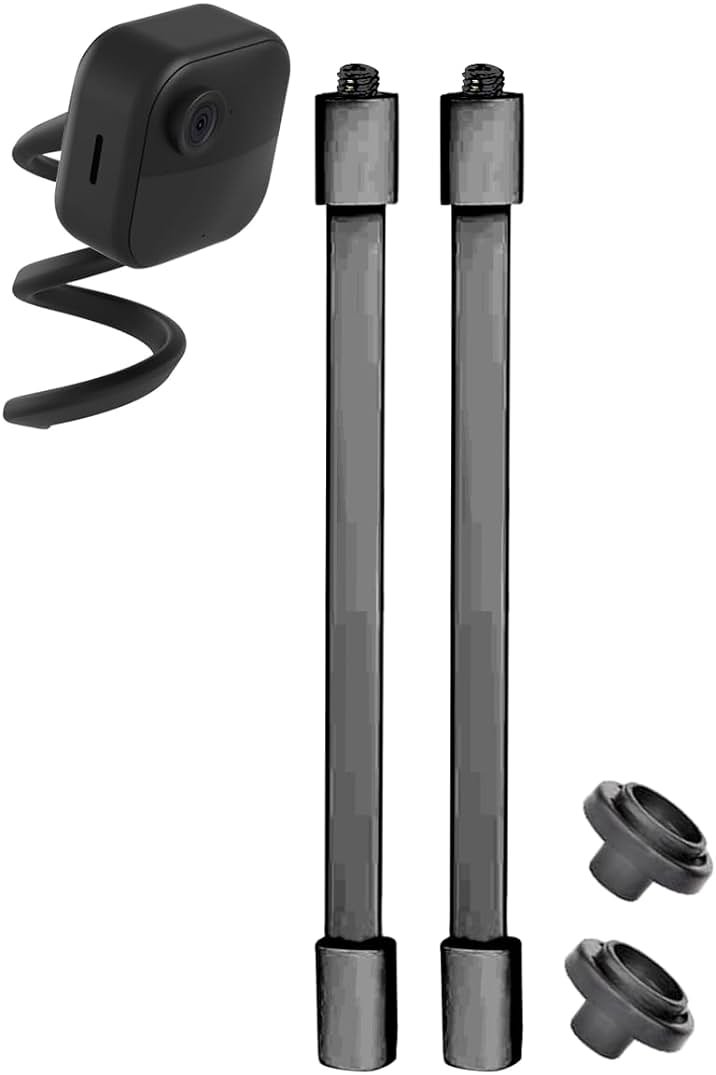 Tonton 2-Pack Flexible Twist Mount for Blink Outdoor 4 (4th Gen) / (3rd Gen), Blink Mini, Blink XT, XT2, 20.5in Gooseneck Blink Outdoor Camera Mount, No-Drill, Tool-Free Adjustable Camera Holder Black - Product Image