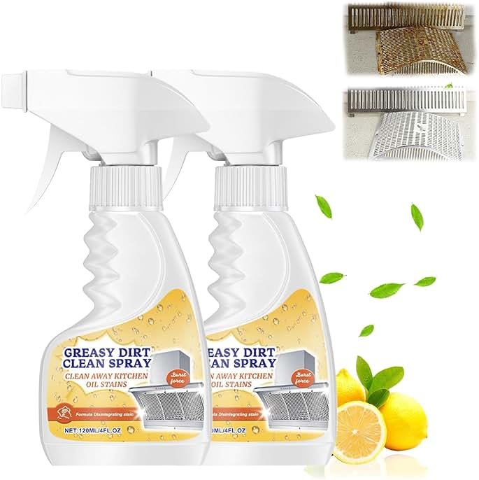 XiuFa Kitchen Heavy Duty Cleaner Spray,All-Purpose Oil Stain Cleaner,Kitchen Remover Degreaser Spray,Foam Cleaner,Dissolve Grease & Oil Stains,Bathroom Cleaning(2pcs) - Product Image