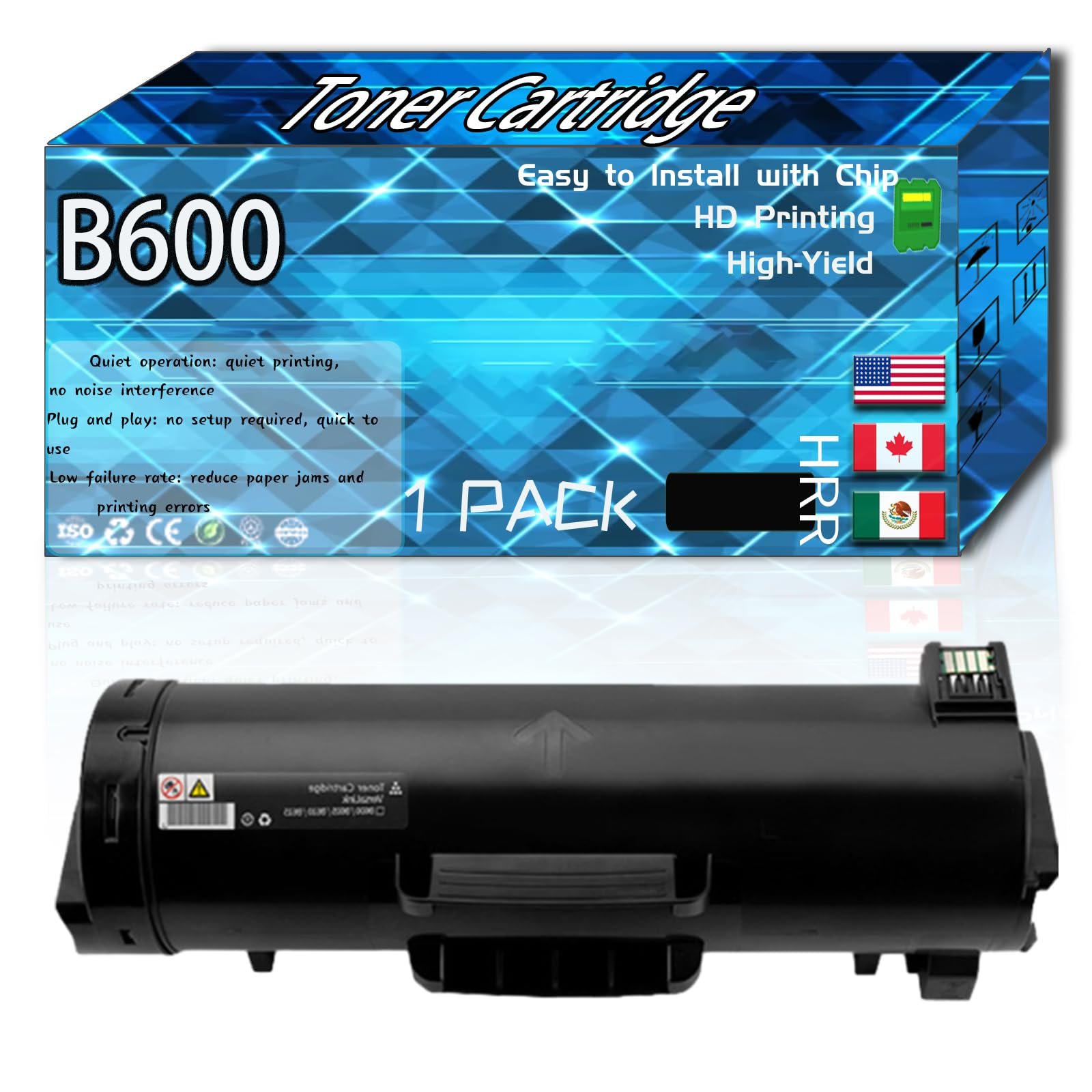 B600 Toner Cartridge Compatible for Xerox VersaLink B600DN B600DT B600DX B600DXF B600DXP Printers, High Production Replacement (Black) - Product Image