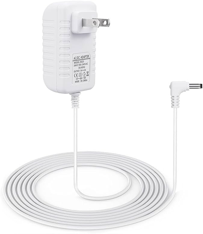 5V Charger for Hello Baby Monitor HB6550, HB50, Replacement Power Adapter with Charging Cord 6 ft - Product Image