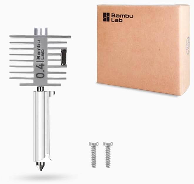 TEWIRROW Bamboo Lab Original A1, A1 Mini Stainless Steel Hotend Kit with 0.4mm Nozzle Support High Temperature, High Speed Printing All Metal Heating Block Replacement for Bambu Lab A1 Series - Product Image