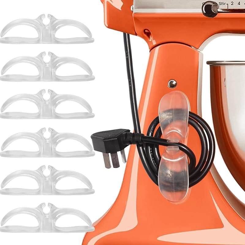 AFunCrafter Cord Organizer for Kitchen Appliances - Clear 6PCS - Product Image