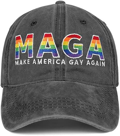 Gay Pride Rainbow Trucker Hat for Men and Women LGBT Embroidered Adjustable Washable LGBTQ Baseball Cap Gifts - Product Image