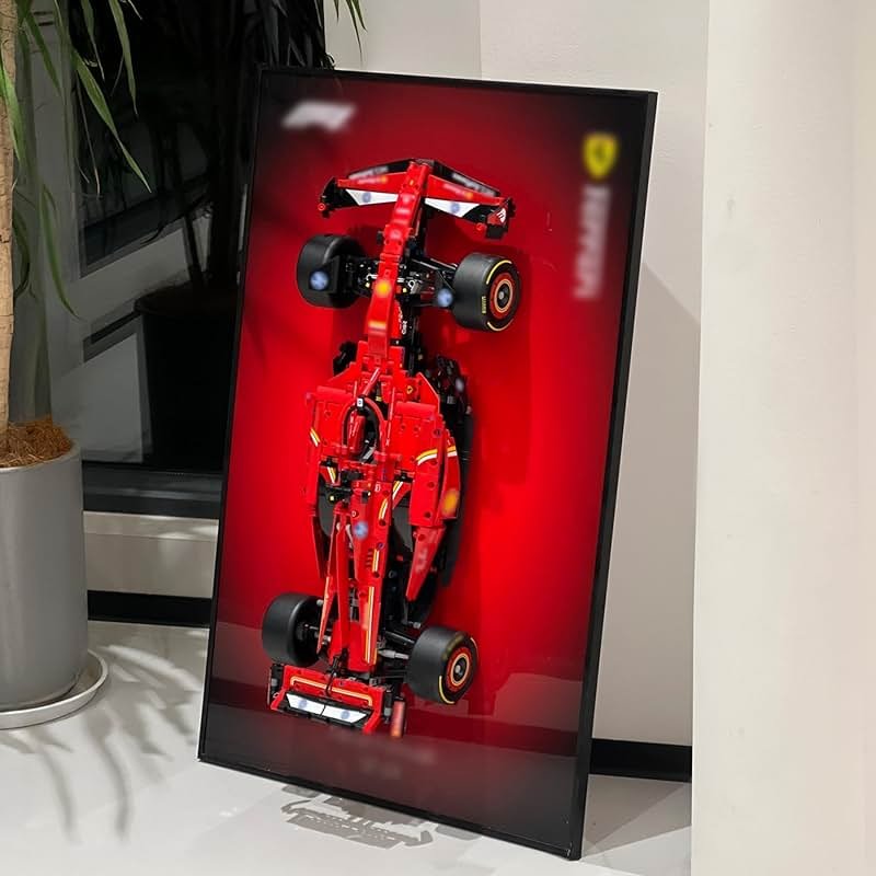 iLuane Display Wallboard for LEGO Technic Ferrari SF-24 Car Building Sets, Adult Collectibles Wall Mount, Room or Office Decor for Men & Women, Gradient Color (No Car Included) - Product Image