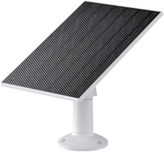 Solar Panel for WYZE Camera, Works with Wyze Battery Cam Pro/Cam Outdoor v1/v2, Continuous Power with 2.5W 5V Charging, Weather Resistant, Easy Install - 1 Pack - Product Image