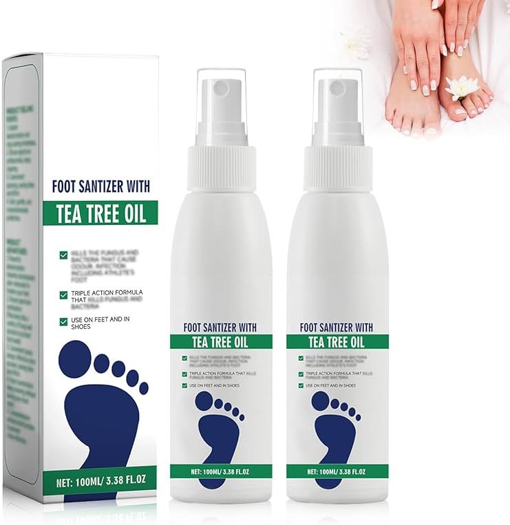 2Pcs Ximonth Foot Spray with Tea Tree Oil,Tea Tree Oil Feet Spray,TeaTree OilSpray for Foot (100ml/3.38fl.oz) - Product Image