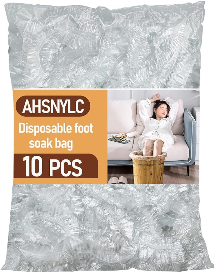 Pedicure Spa Chair Cover Liners - Clear Foot Spa Liners Disposable Plastic Foot Bath Liners Disposable Pedicure Bowl Liner Plastic Footsie Bath Covers Essential Beauty Salon Spa Supplies 10PCS - Product Image