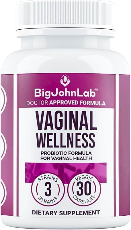 BIGJOHNLAB® - Women’s Vaginal Probiotics – PH Balance, Odor Control, Yeast, Microbiome & Feminine Health – 6B CFU, Licorice Root – Clinically Tested for Freshness & Balance – 30 CT - Product Image