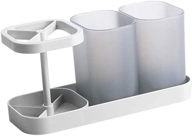 LIFKOME 1pc Storage Rack for Bathroom Supplies Toothbrush and Toiletry Holder Wash Cup Stand Easy to Clean and Store for and Hotels - Product Image