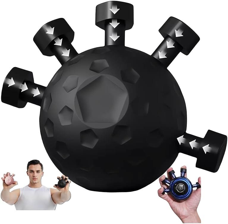 Glitzgrip Arm Builder 2025 New Hand Forearm Ball Strengthener and Finger Grip Exerciser Balls Wrist Strengthening Guitar Finger Gripper Strength Trainer Hand Squeezer Stretcher Extender Workout - Product Image