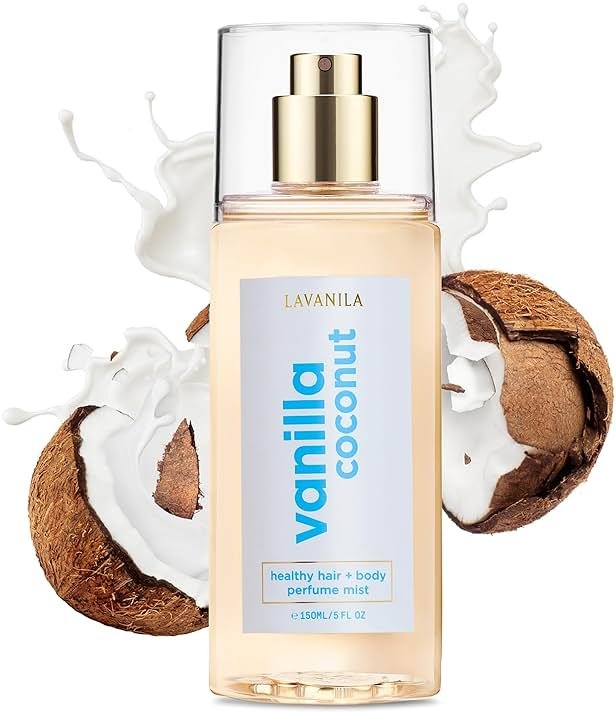 Lavanila Vanilla Coconut Hair & Body Mist for Women, 5 Oz – Tropical Vanilla Body Spray, Hair Perfume & Fragrance with Madagascar Vanilla – Lightweight Women’s Fragrance for Hair & Skin - Product Image