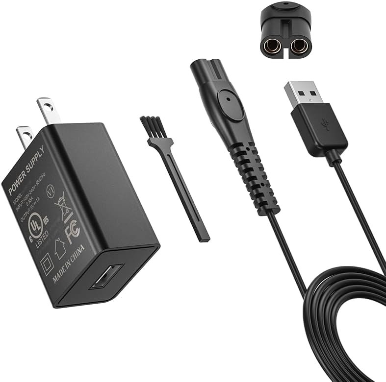 Xxszhy 5V Fast Charger Fit for Philips Norelco One Blade QP2724 QP2834 QP1324 QP4631 QP6542 QP6552 QP4530 QP1924 MG7910 MG5910 MG9510 MG9525 Fit for Phillips One Blade Trimmer Electric Shaver Razor - Product Image