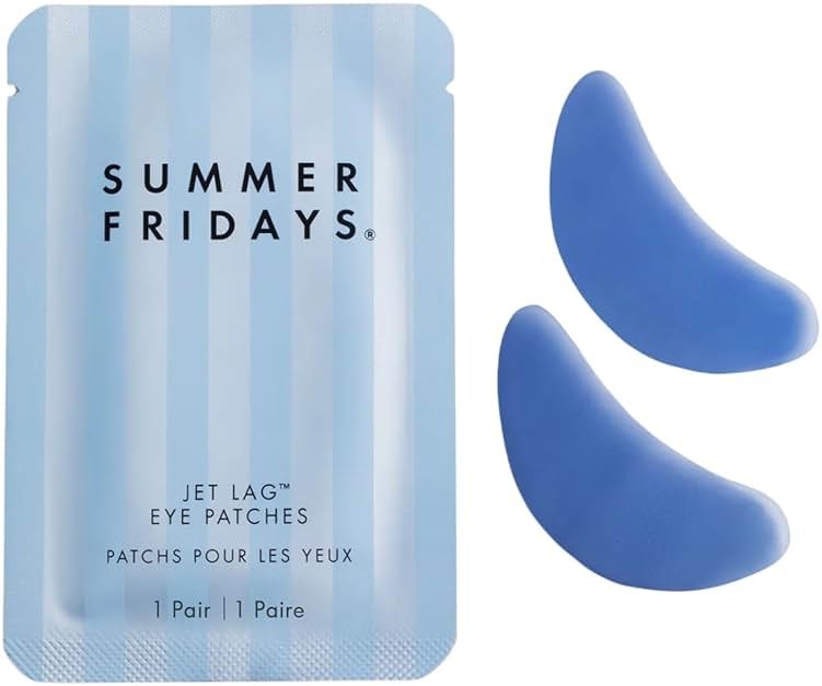 Summer Fridays Jet Lag Hydrating Eye Patches - De-puffing Hydrogel Under Eye Masks with Hyaluronic Acid, Caffeine + Peptides - Soothing + Refreshing At-Home + Travel Skin Care (6 Pairs) - Product Image