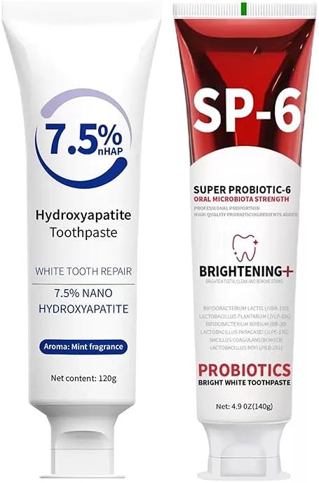 Hydroxyapatite Toothpaste SP-6 Probiotic Toothpaste Set for Enamel Protection and Tooth Strengthening Fresh Breath Gum Health Fluoride-Free whitening toothpasteToothpaste for Sensitive Teeth - Product Image