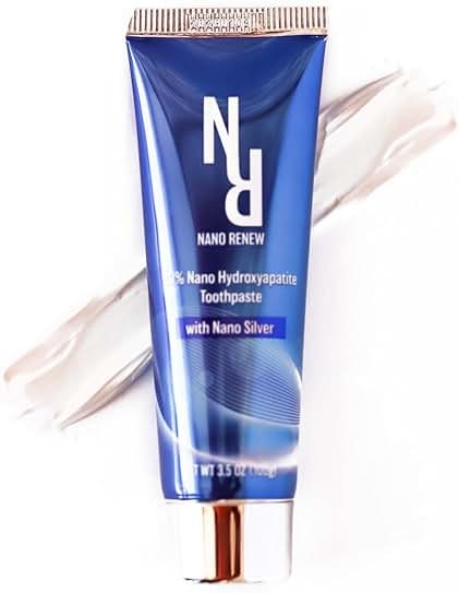 10% Nano Hydroxyapatite Toothpaste (Fluoride Free), with Nano Silver, Natural, Remineralizing, Whitening, Sensitive Teeth, SLS Free, Xylitol Nano-Hydroxyapatite Toothpaste for All Ages, 3.5 oz - Product Image