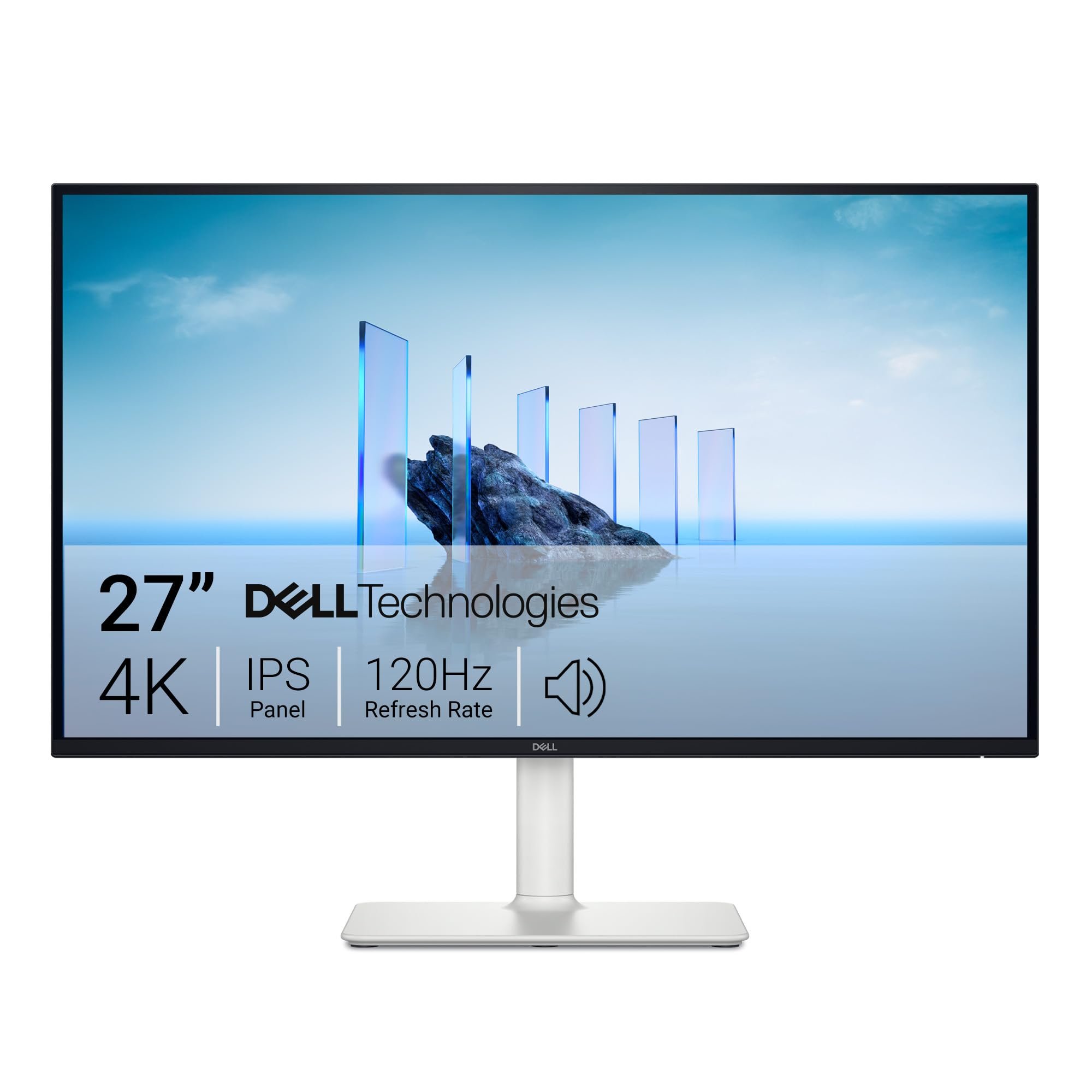 Dell 27 Plus 4K Monitor - S2725QS - 27-inch 4K (3840 x 2160) 120Hz 16:9 Display, IPS Panel, AMD FreeSync Premium, sRGB 99%, Integrated Speakers, 1500:1 Contrast Ratio, Comfortview - Ash White - Product Image
