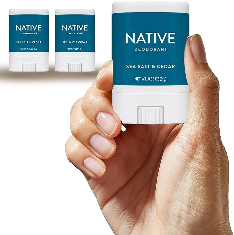 Native Deodorant Mini - For Men & Women - Sea Salt & Cedar - Trial Size - 0.35 Oz - Pack Of 02 - Product Image