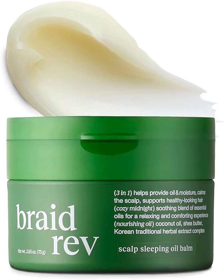 Bephor Braid Rev Scalp Sleeping Oil Balm, Korean Scalp Treatment, Balm-to-Oil Formula, Nourishing for Dry Scalp with Coconut & Shea Butter, Reduces Excess Sebum & Strengthens Hair Roots, 2.65 oz - Product Image
