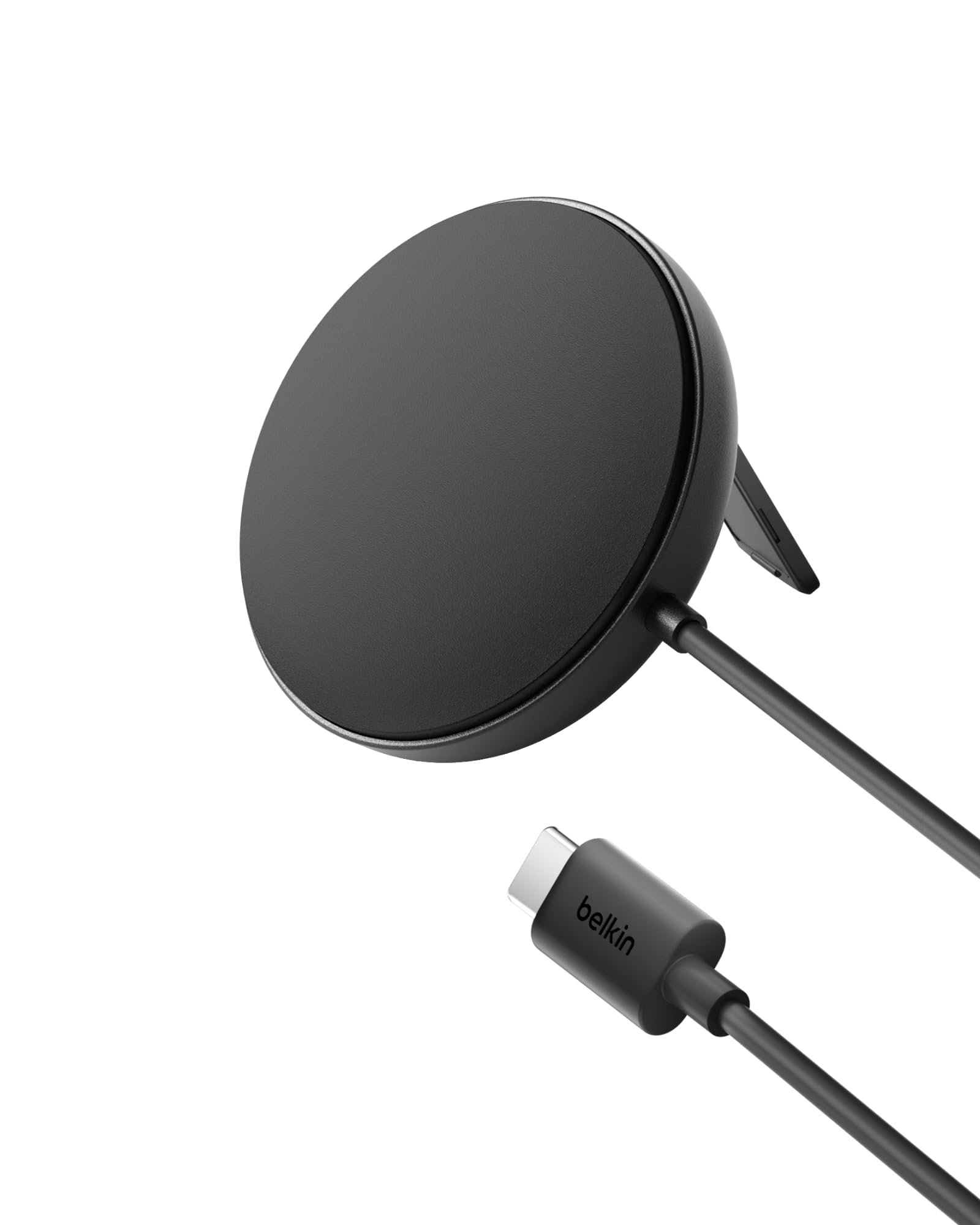 Belkin Magnetic Wireless Charging Pad Qi2 15W w/Kickstand - MagSafe-Compatible Qi2-Certified Wireless Charger for iPhone 17 Series, Samsung Galaxy S25 Series, AirPods (No PSU) - Black - Product Image