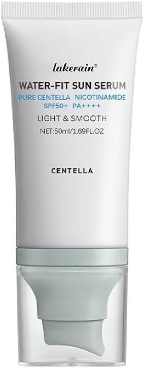 Centella Sunscreen SPF 50, Face Sun Screen Long-Lasting Protection, Cen-tella Madagascar Sunscreen, NO White Cast - Dry Oily Skincare,Moisturizing Non-Sticky Centella Water-Fit Sun Serum for All Skin - Product Image